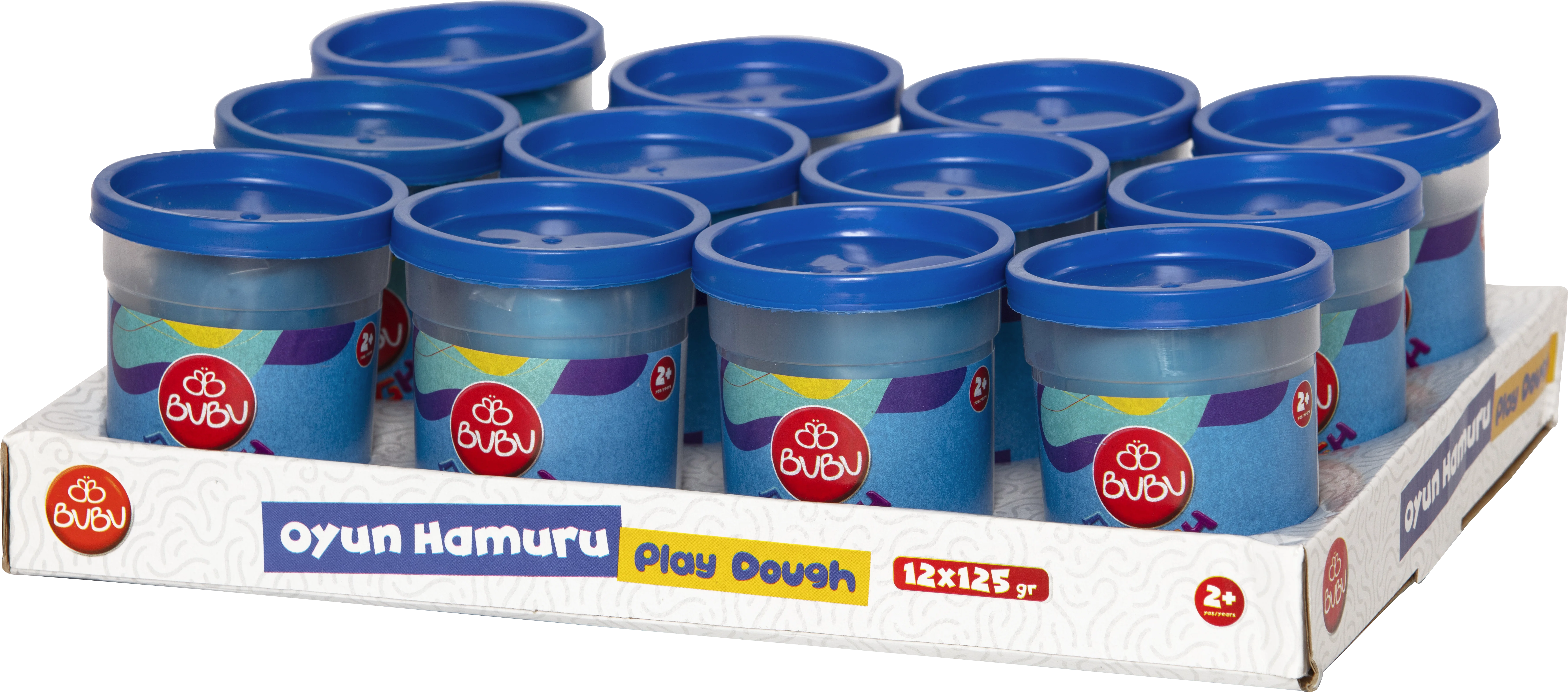 PASİF BU-BU OYUN HAMURU TEK RENK MAVİ 125 GR. BUBU-OH0029