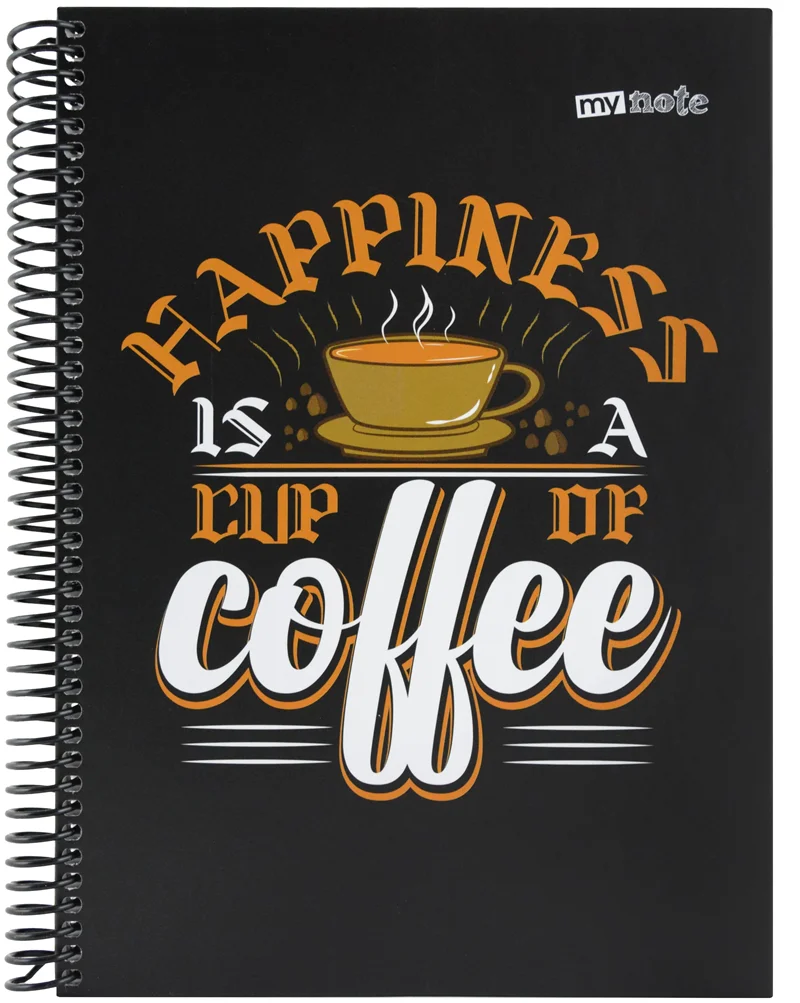 MYNOTE DEFTER COFFEE SERT KAPAK SPİRALLİ 18.5x25.5 100 YP ÇİZGİLİ COFFEE-100-Ç
