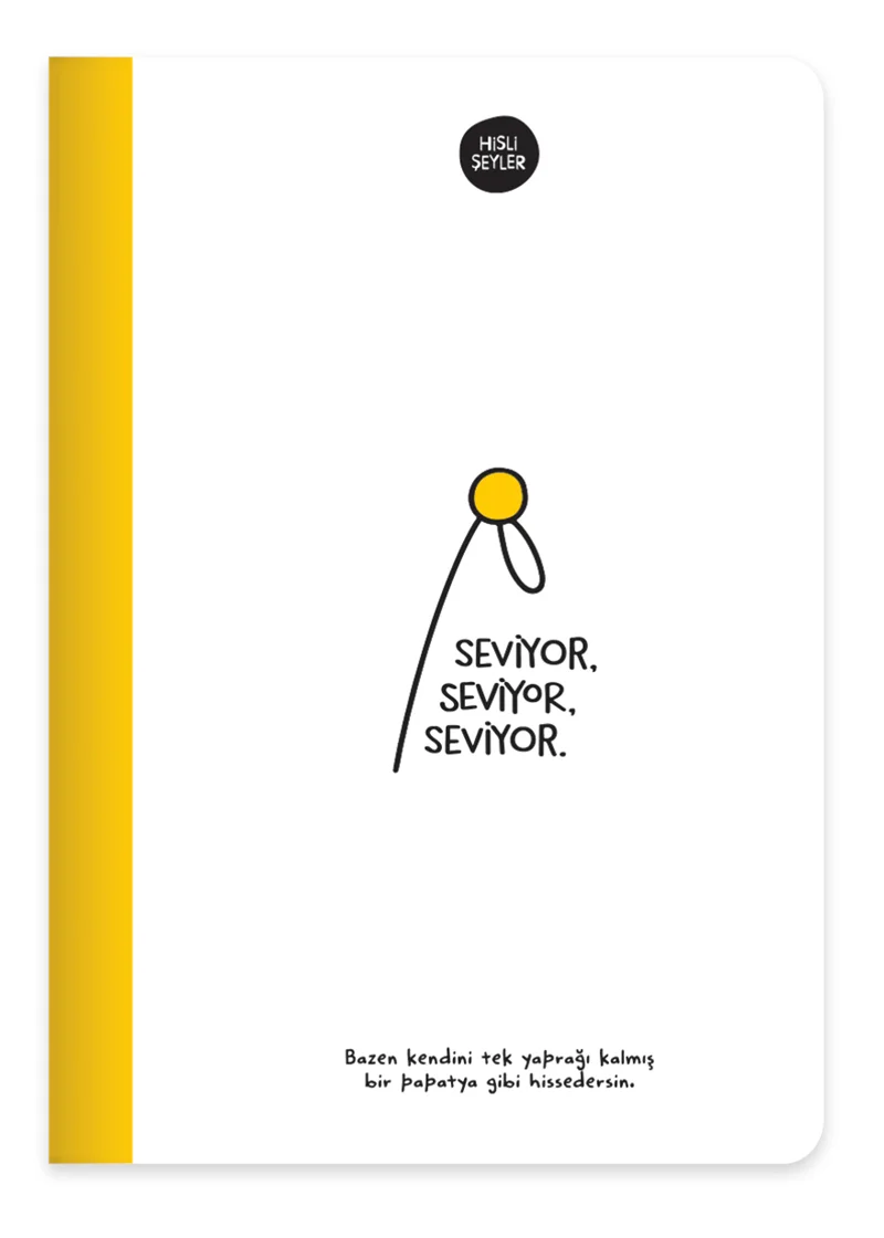 KESKİN DEFTER HİSLİ ŞEYLER SEVİYOR 14x20 SERT KAPAK 64 YP. ÇİZGİLİ 500546-99