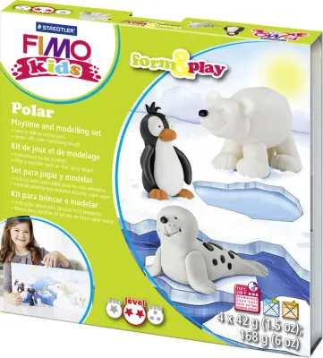 FIMO KIDS MODELLEME KİLİ SET F&P KUTUP 8034 15 LZ