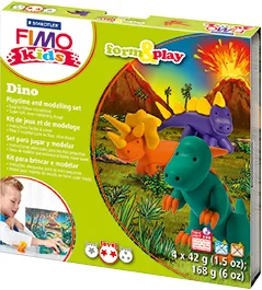 FIMO KIDS MODELLEME KİLİ SET F&amp;P DİNO 8034 07 LZ02