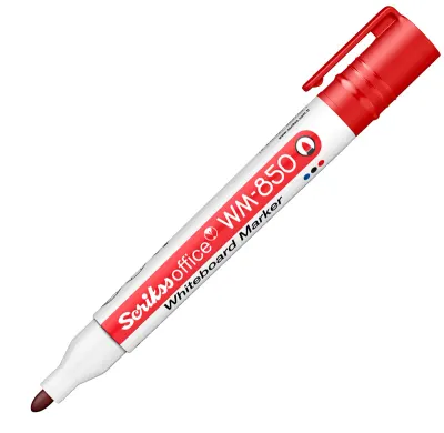 SCRIKSS OFFICE BEYAZ TAHTA KALEMİ WM-850 KIRMIZI