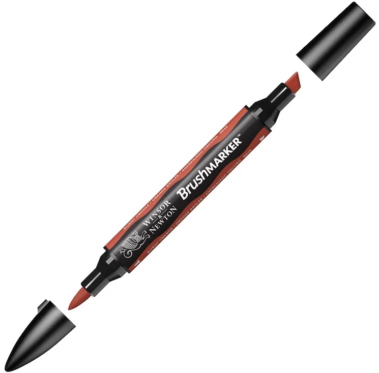 W&amp;N PROMARKER BRUSH KALEM BURNT ORANGE 092 WN-0204092