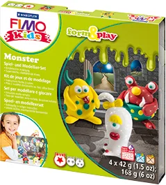 FIMO KIDS MODELLEME KİLİ SET F&amp;P CANAVAR 8034 11 LZ02