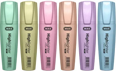 MAS FOSFORLU KALEM 6424 PASTEL 6 LI SET