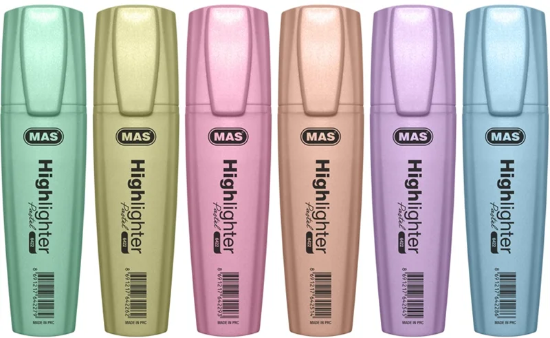 MAS FOSFORLU KALEM 6424 PASTEL 6 LI SET