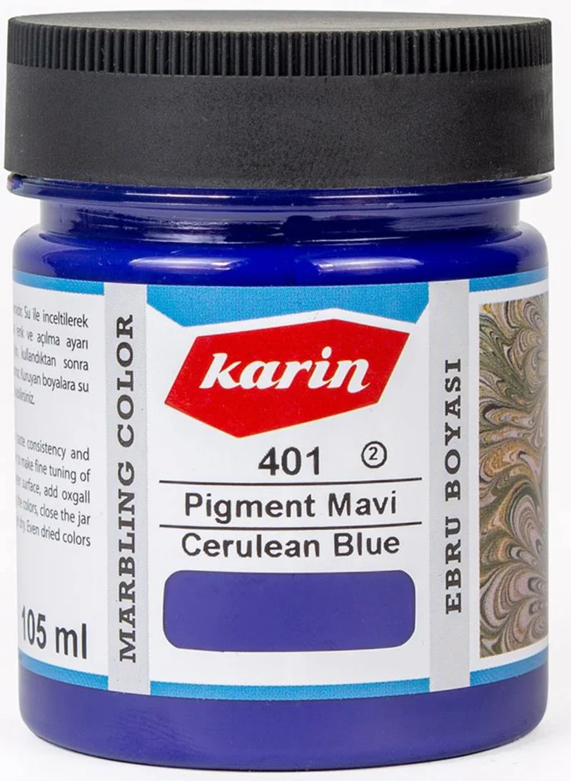 KARİN EBRU BOYASI 105 ML 401 PİGMENT MAVİ 61401105