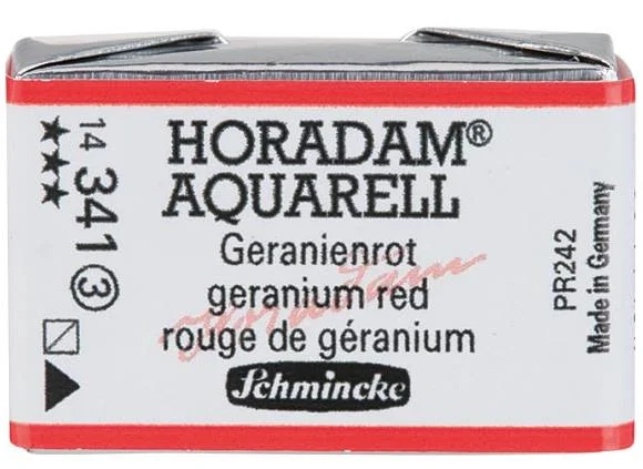 SCHMİNCKE HORADAM AQUARELL ARTİST SULU BOYA TAM TABLET SERİ 3 341 GRANİUM RED 14341043