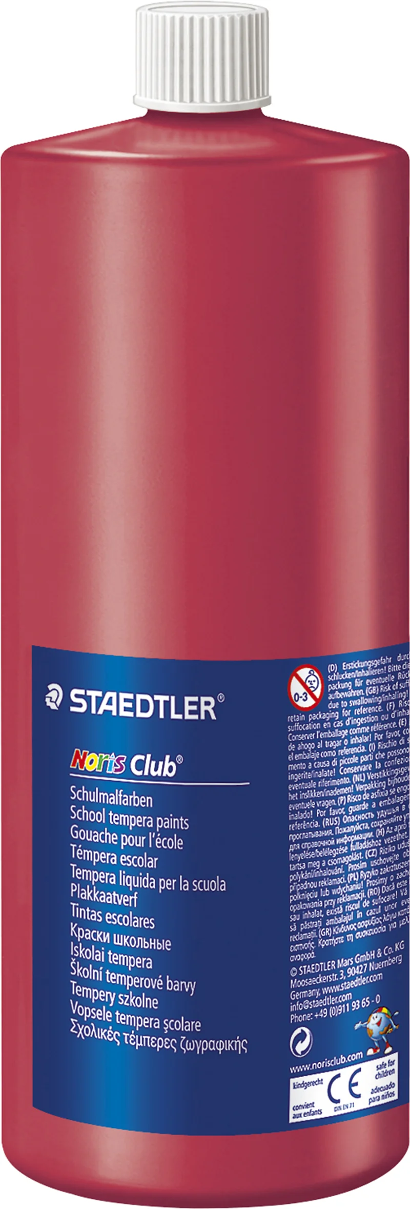 STAEDTLER TEMPERA BOYA NORIS CLUP 1000 ML VİŞNE ÇÜRÜĞÜ 8850-29