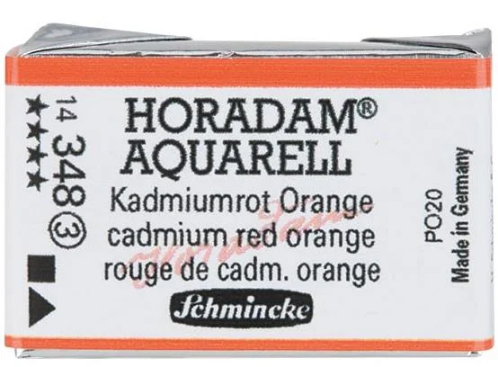 SCHMİNCKE HORADAM AQUARELL ARTİST SULU BOYA TAM TABLET SERİ 3 348 CADMİUM RED ORANGE 14348043