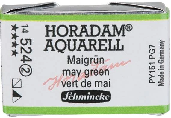 SCHMİNCKE HORADAM AQUARELL ARTİST SULU BOYA TAM TABLET SERİ 2 524 MAY GREEN 14524043