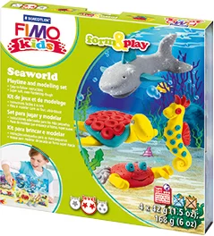 FIMO KIDS MODELLEME KİLİ SET F&amp;P DENİZ DÜNYASI 8034 14 LZ02