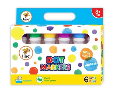 LİNO DOT MARKERS 6'LI YIKANABİLİR LN-606