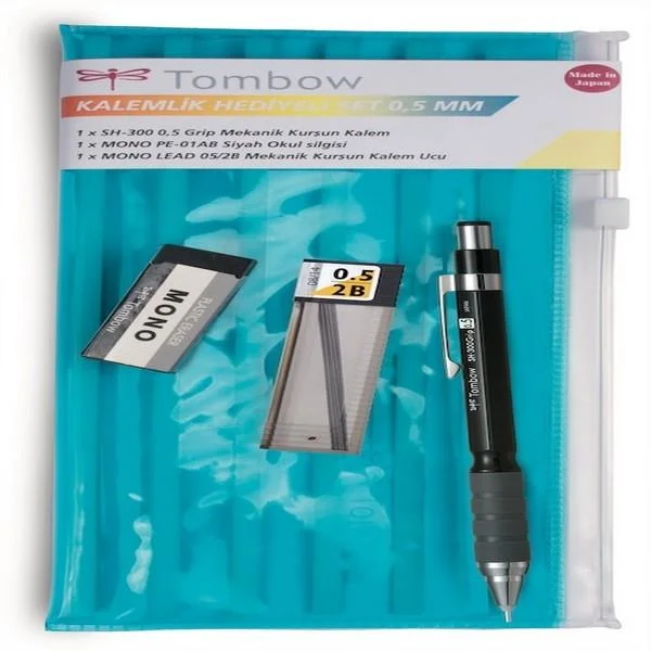 TOMBOW VERSATİL KALEM SH-300 GRIP OKUL SETİ KALEMLİKLİ 0.5 SİYAH T-SH-GR11 R5.K1