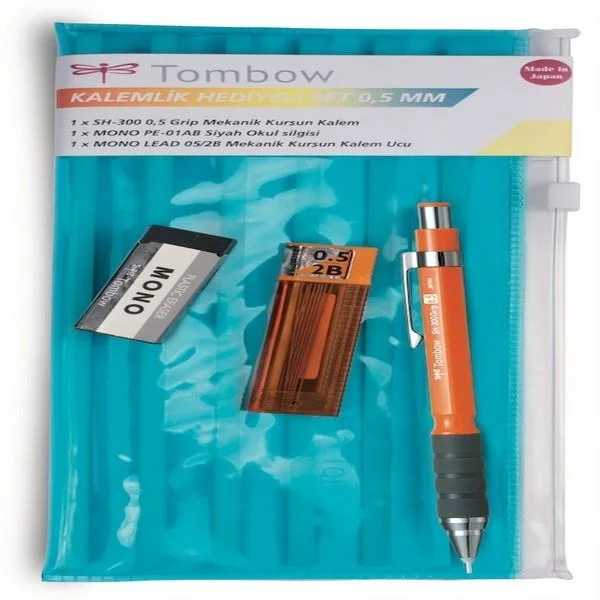 TOMBOW VERSATİL KALEM SH-300 GRIP OKUL SETİ KALEMLİKLİ 0.5 TURUNCU T-SH-GR54 R5.K1