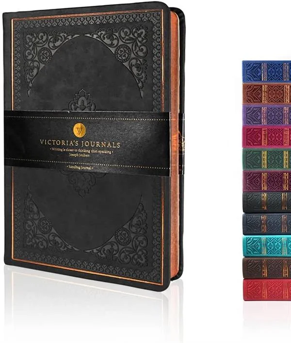 VJ DEFTER VINTAGE OLD BOOK 12x17 Cm. 80 Gr. 128 YP. ÇİZGİLİ SİYAH 1184