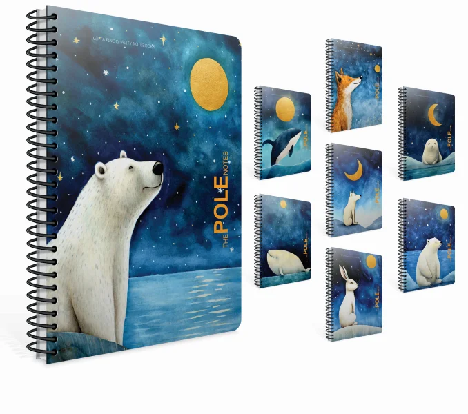 GIPTA DEFTER POLE NOTES 17x24 SPİRALLİ PP KAPAK 80 YP. KARELİ 7278