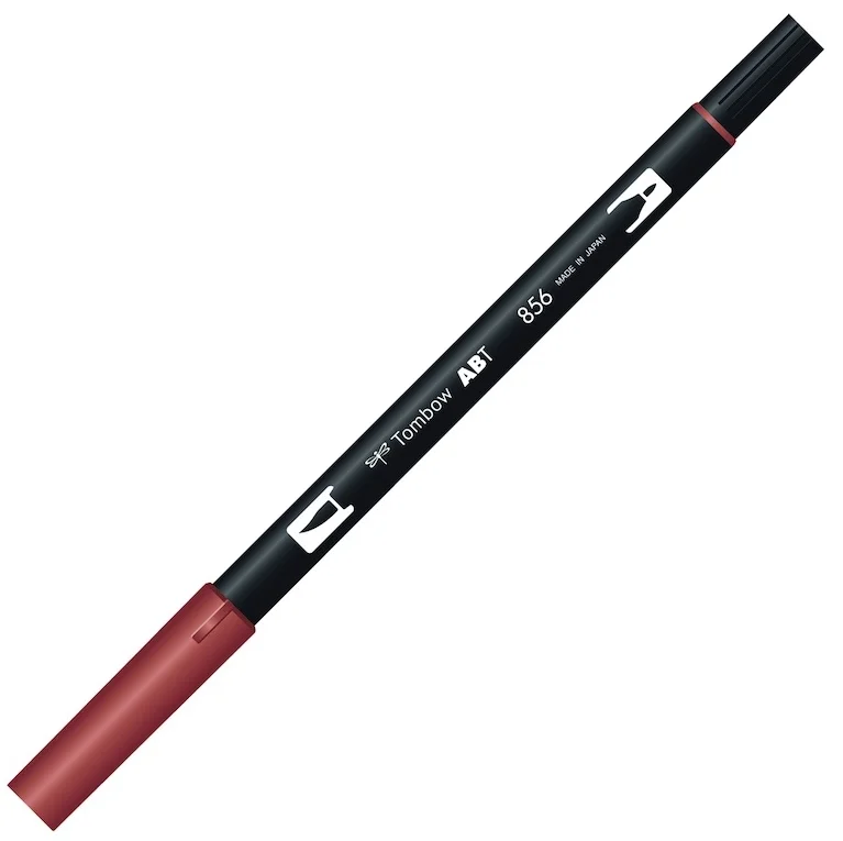 TOMBOW AB-T DUAL BRUSH PEN GRAFİK KALEMİ POPPY RED (856) T-AB-T 856