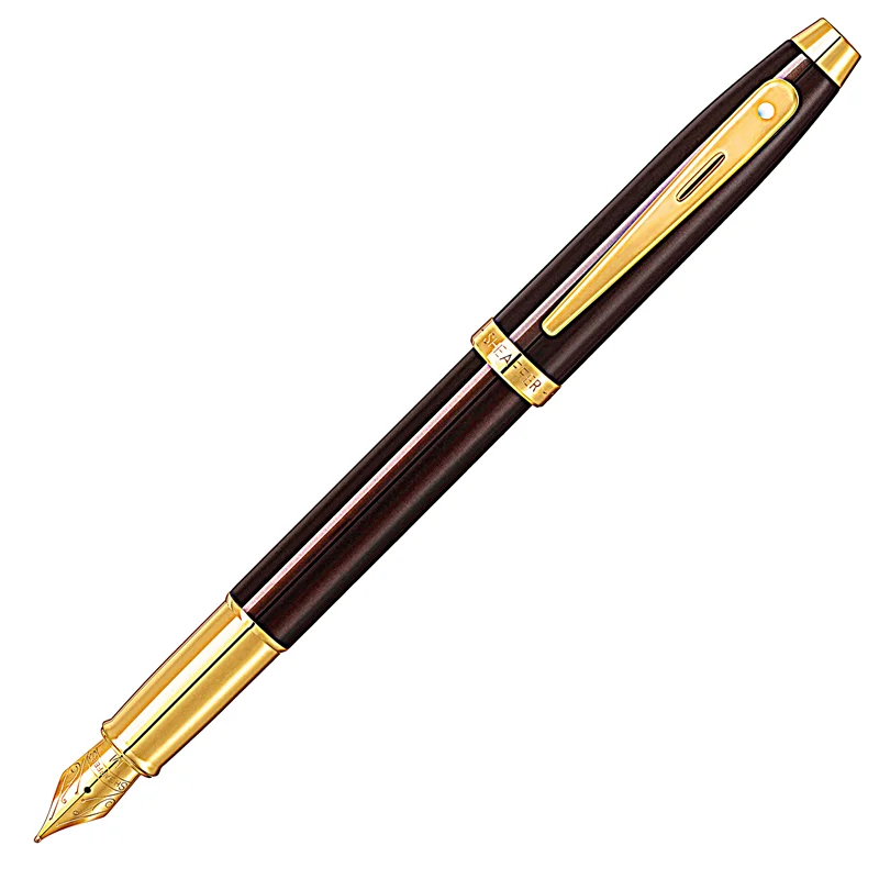 SHEAFFER DOLMA KALEM 100 SERİSİ 9370-0 KAHVERENGİ ALTIN M UÇ