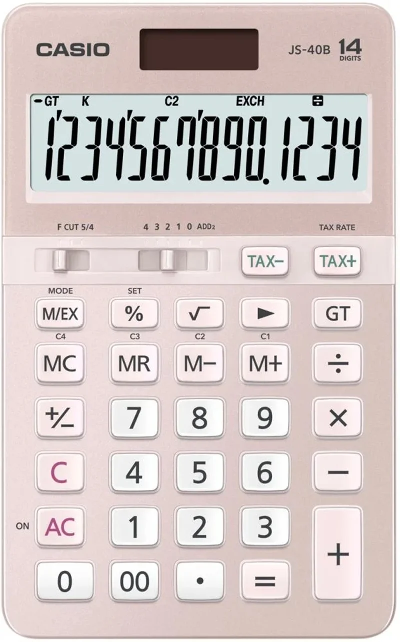 CASIO HESAP MAKİNESİ MASAÜSTÜ JS-40B-PK 12 HANE