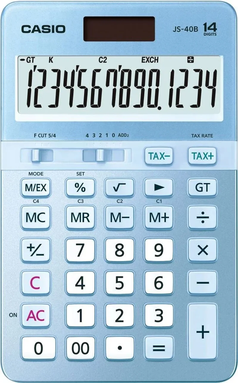 CASIO HESAP MAKİNESİ MASAÜSTÜ JS-40B-BU 12 HANE