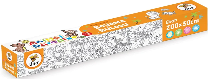 LİNO YAPIŞKANLI BOYAMA RULOSU 200x30 ANIMAL PARADISE LS-201