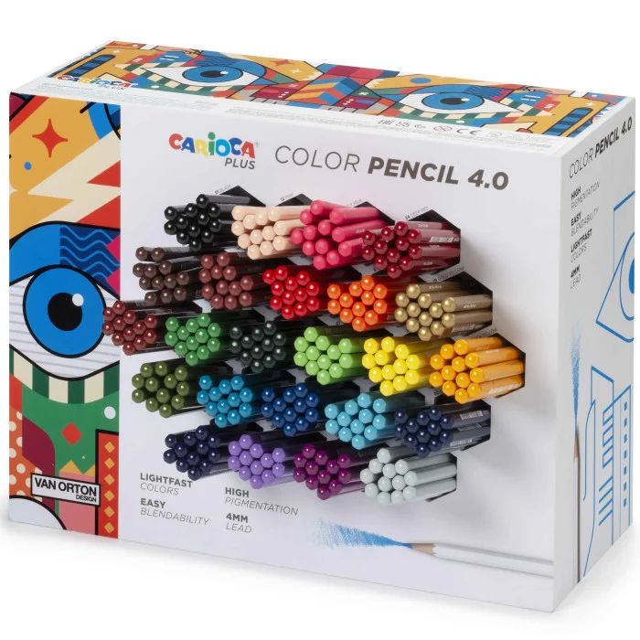 CARIOCA PLUS KURU BOYA KALEMİ 4.0 24 RENK 288 Lİ STAND 55303