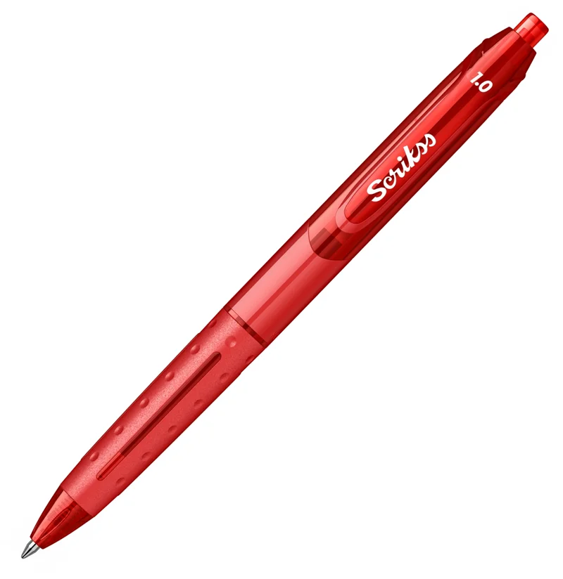 SCRIKSS OFFICE TÜKENMEZ KALEM HYBRID JEL 1.0 KIRMIZI