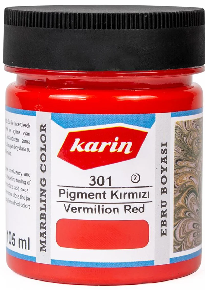 KARİN EBRU BOYASI 105 ML 301 PİGMENT KIRMIZI 61301105