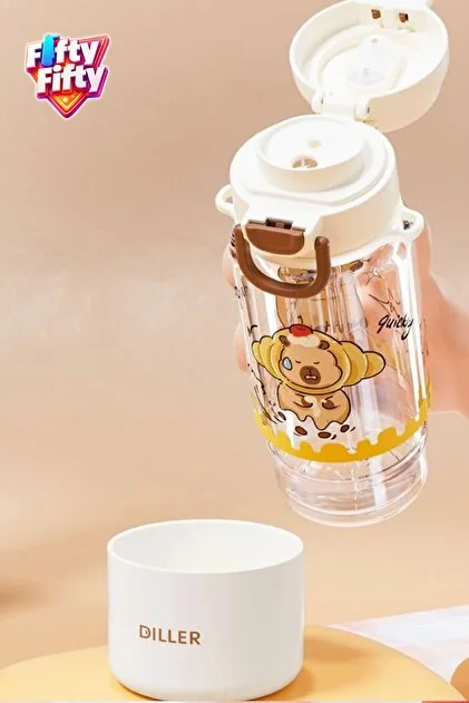 VAGON LIFE DILLER D2560 ÇİFT AÇILIR KAPAKLI TRİTAN MATARA 600 ML