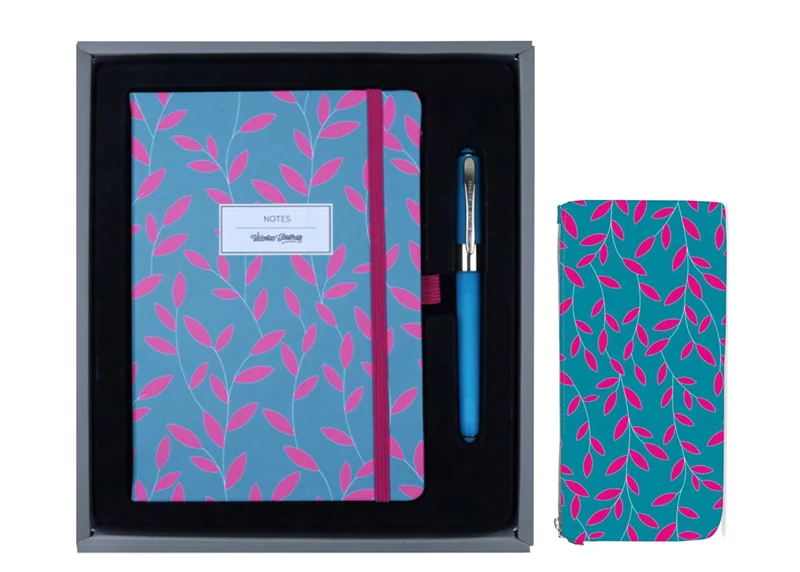 VJ DEFTER KARİZMA SERT KAPAK SET 14x20 Cm. 80 YP. 192 YP. ÇİZGİLİ + KALEM ÇANTASI + KALEM 4036