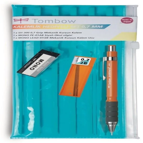 TOMBOW VERSATİL KALEM SH-300 GRIP OKUL SETİ KALEMLİKLİ 0.7 TURUNCU T-SH-GR54 R7.K1