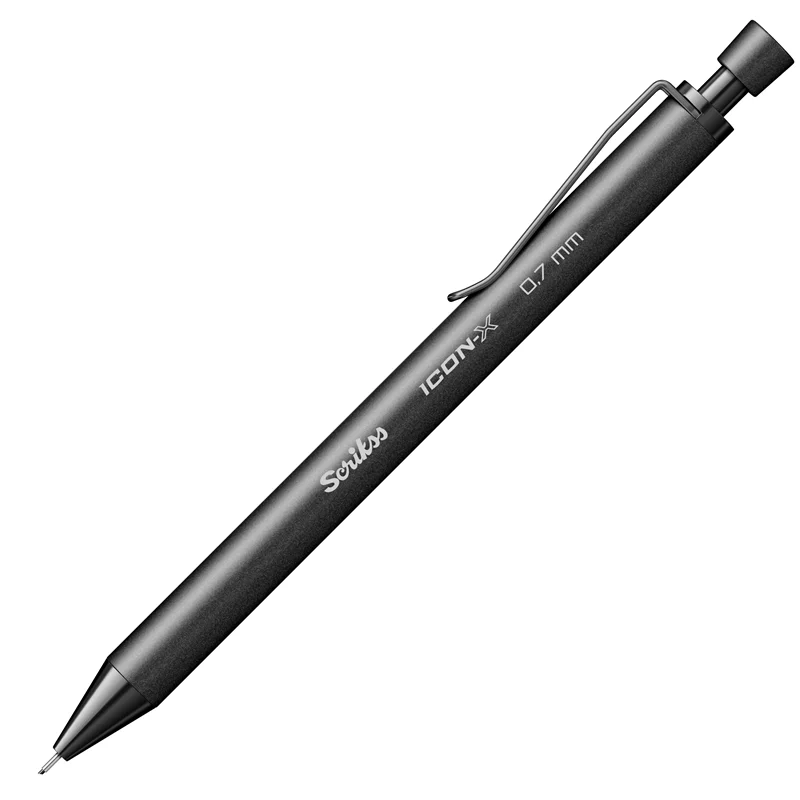 SCRIKSS OFFICE VERSATİL KALEM ICON-X METAL 0.7 MAT SİYAH