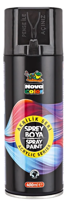 NOVA COLOR AKRİLİK SPREY BOYA 400 ML SİYAH NC-3505