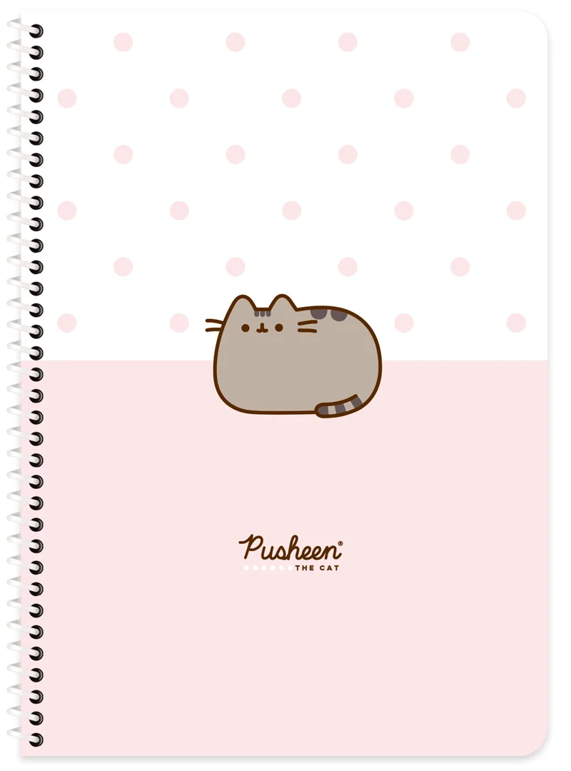 KESKİN DEFTER PUSHEEN A4 SPİRALLİ KARTON KAPAK 80 YP. KARELİ 380622-10