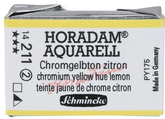 SCHMİNCKE HORADAM AQUARELL ARTİST SULU BOYA TAM TABLET SERİ 2 211 CHROME YELLOW LEMON NO LEAD 142110