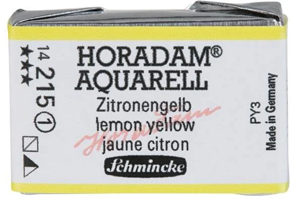 SCHMİNCKE HORADAM AQUARELL ARTİST SULU BOYA TAM TABLET SERİ 1 215 LEMON YELLOW 14215043
