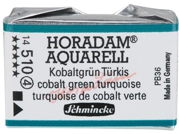SCHMİNCKE HORADAM AQUARELL ARTİST SULU BOYA TAM TABLET SERİ 4 510 COBALT GREEN TURQUOİSE 14510043