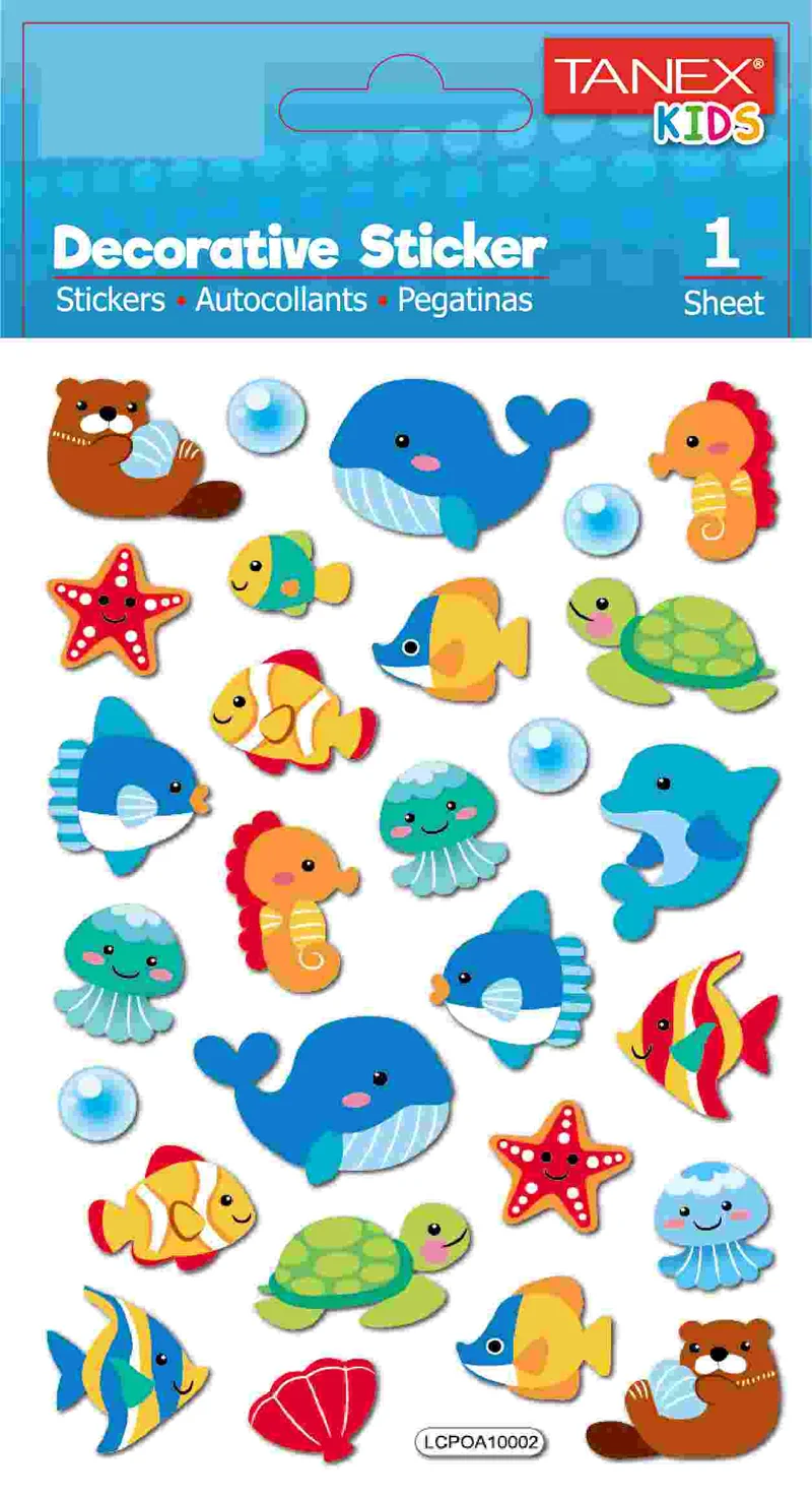 TANEX STICKER OKYANUS CANLILARI-1 SERİSİ 5 ADET TNX-25184