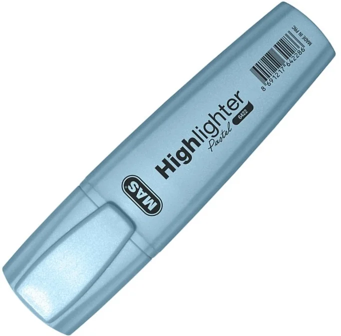 MAS FOSFORLU KALEM 6422 PASTEL MAVİ