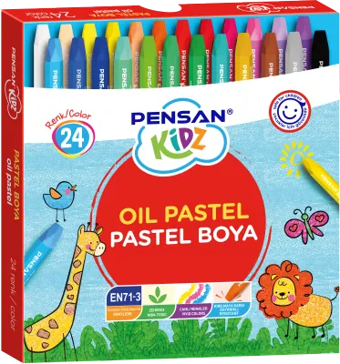 PENSAN KİDZ PASTEL BOYA 98062 KARTON KUTU 24 RENK