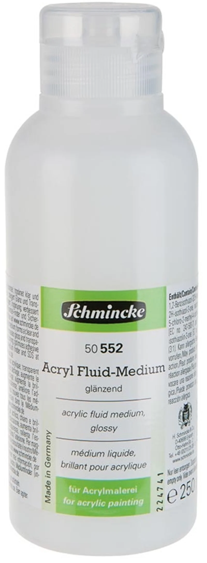 SCHMİNCKE MEDİUM 552 FLUİD MEDİUM GLOSSY PARLAK SIVI AKRİLİK MEDYUMU 250 ML 50552027