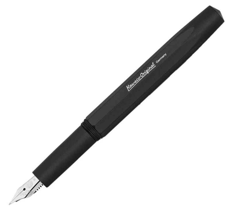 KAWECO DOLMA KALEM AL SPORT ORIGINAL 060 SİYAH KROM EF UÇ 10002200