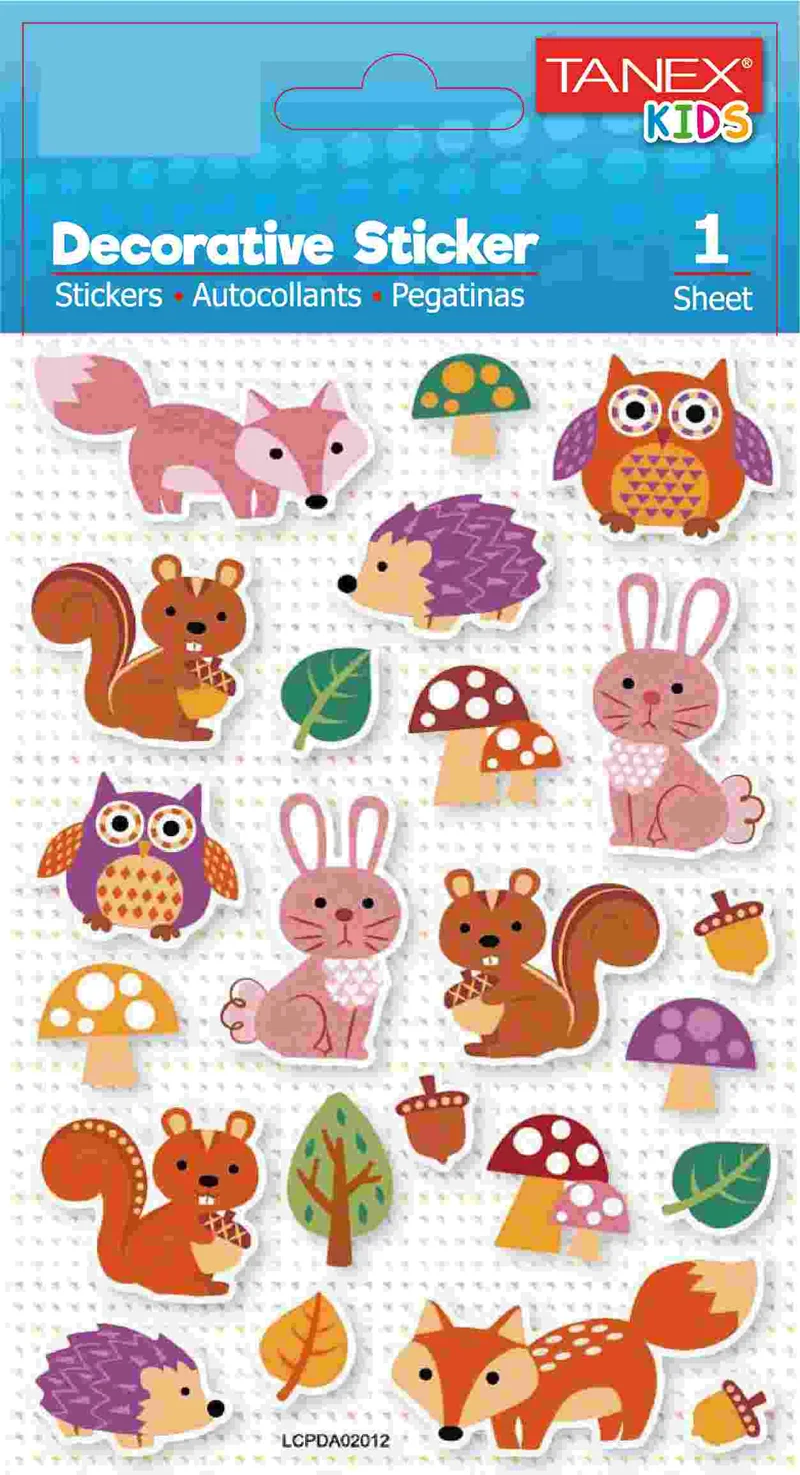 TANEX STICKER ORMAN CANLILARI-2 SERİSİ 5 ADET TNX-25171