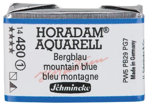 SCHMİNCKE HORADAM AQUARELL ARTİST SULU BOYA TAM TABLET SERİ 1 480 MOUNTAİN BLUE 14480043