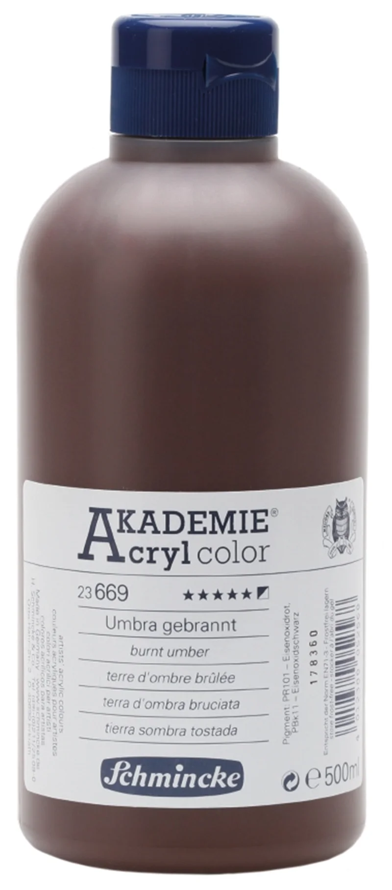 SCHMİNCKE AKADEMİE AKRİLİK BOYA 500 ML 669 BURNT UMBER 23669028