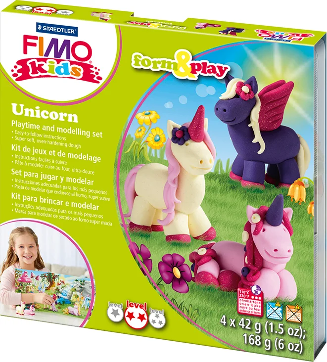 FIMO KIDS MODELLEME KİLİ SET F&P UNICORN 8034 19 LZ