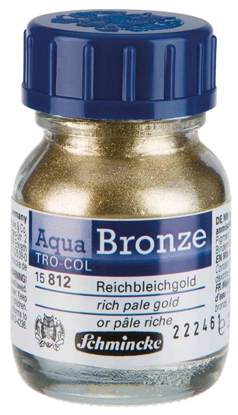 SCHMİNCKE AQUA BRONZE SULU BOYA YALDIZ PİGMENT 20 ML 812 RİCH PALE GOLD 15812032