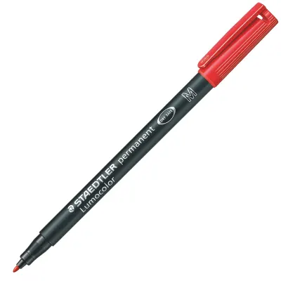 STAEDTLER ASETAT KALEMİ LUMOCOLOR M UÇ KIRMIZI 317-2