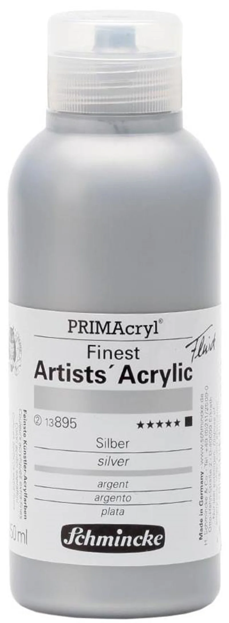 SCHMİNCKE PRİMACRYL ARTİST AKRİLİK BOYA 250 ML SERİ 2 895 SİLVER 13895027